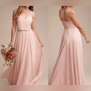 NWT. Jenny Yoo Blush Maxi Dress size 16.